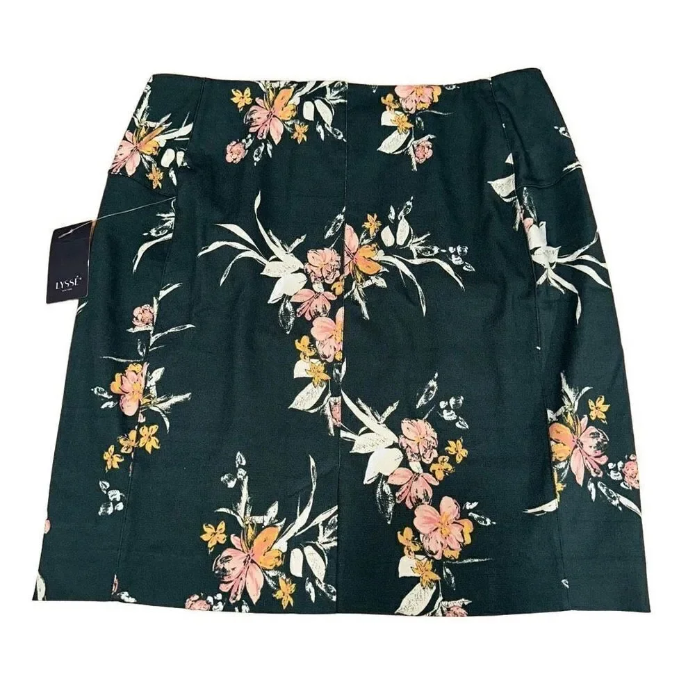 Lysse Charity Tropical Floral Pencil Skirt Stretch‎ Lined NWT XLP Modern Summer
